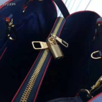 Louis Vuitton LV Women Montaigne MM Handbag Monogram Empreinte Leather-Navy