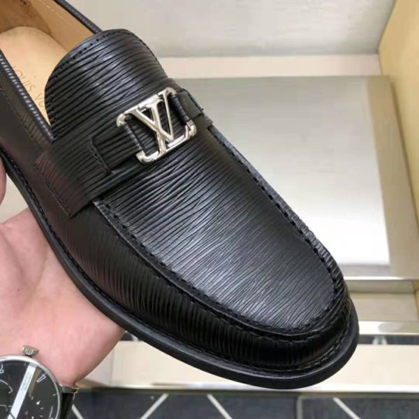 Louis Vuitton Men Major Loafer Epi Calf Leather Glazed Calf Leather-Black (6)