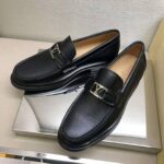 Louis Vuitton Men Major Loafer Grained Calf Leather Wool Lining-Black - Image 3