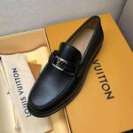 Louis Vuitton Men Major Loafer Grained Calf Leather Wool Lining-Black - Image 2
