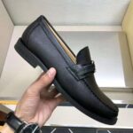 Louis Vuitton Men Major Loafer Grained Calf Leather Wool Lining-Black - Image 5