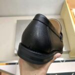 Louis Vuitton Men Major Loafer Grained Calf Leather Wool Lining-Black - Image 8