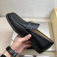 Louis Vuitton Men Major Loafer Grained Calf Leather Wool Lining-Black