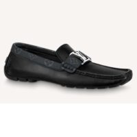 Louis Vuitton Men Monte Carlo Moccasin Calf Leather Monogram Canvas-Black