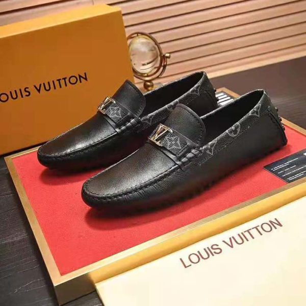 Louis Vuitton Men Monte Carlo Moccasin Calf Leather Monogram Canvas-Black (2)