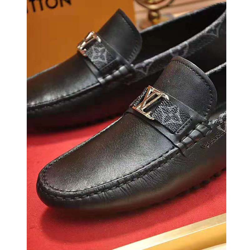 Louis Vuitton Men's Black Leather Monte Carlo Moccasin – Luxuria & Co.