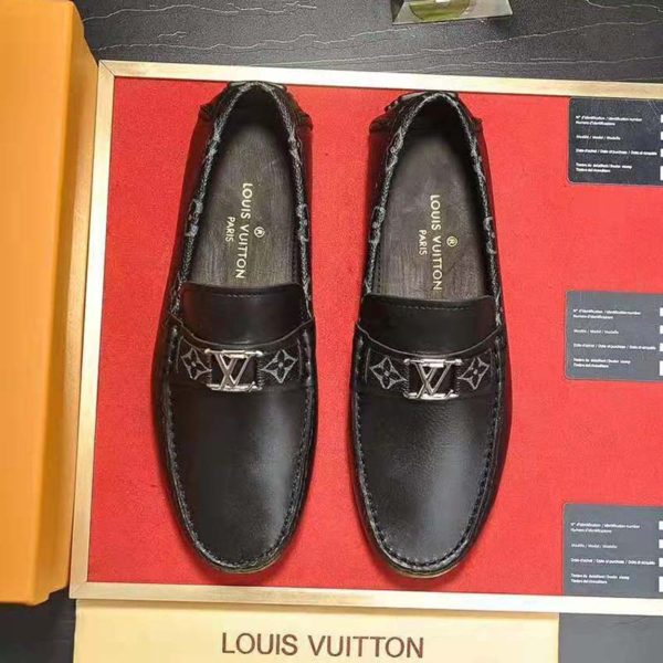 Louis Vuitton Men Monte Carlo Moccasin Calf Leather Monogram Canvas-Black (9)
