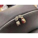 Louis Vuitton Unisex Discovery “V” Logo Backpack Blue Monochrome Taiga Leather - Image 9