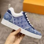 Louis Vuitton Unisex Trocadero Richelieu Sneaker Navy Blue Monogram Denim – Image 7