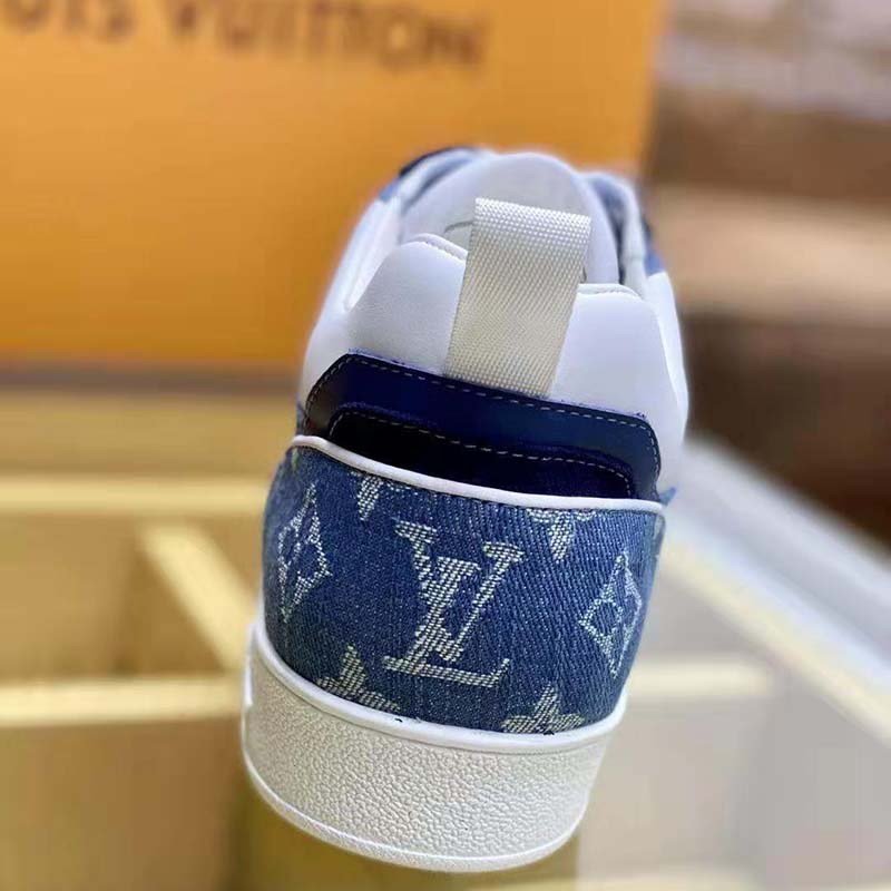 Louis Vuitton Unisex Trocadero Richelieu Sneaker Navy Blue Monogram Denim -  LULUX