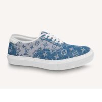 Louis Vuitton Unisex Trocadero Richelieu Sneaker Navy Blue Monogram Denim