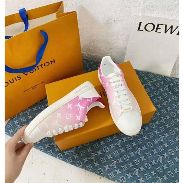 Louis Vuitton Women Frontrow Sneaker Calf Leather Monogram Canvas Louis Vuitton Signature (2)