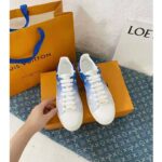 Louis Vuitton Women Frontrow Sneaker Calf Leather Monogram Canvas Signature-Blue - Image 9