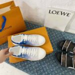 Louis Vuitton Women Frontrow Sneaker Calf Leather Monogram Canvas Signature-Blue - Image 7