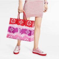 Louis Vuitton Women LV Escale Stellar Sneaker Cotton Canvas Monogram Flowers-Red