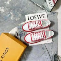 Louis Vuitton Women LV Escale Stellar Sneaker Cotton Canvas Monogram Flowers-Red