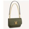 Louis Vuitton Women Lockme Chain PM Handbag Grained Calf Leather-Dark Green