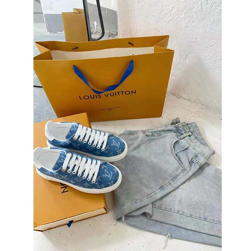 Louis Vuitton Time Out Sneakers Denim-blue