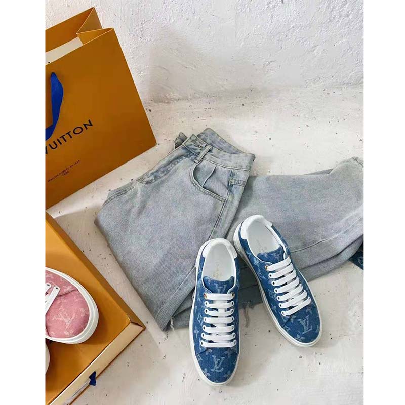 Louis Vuitton Time Out Sneakers Denim-blue