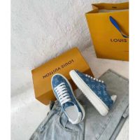 Louis Vuitton Women Time Out Sneaker Blue Monogram Denim