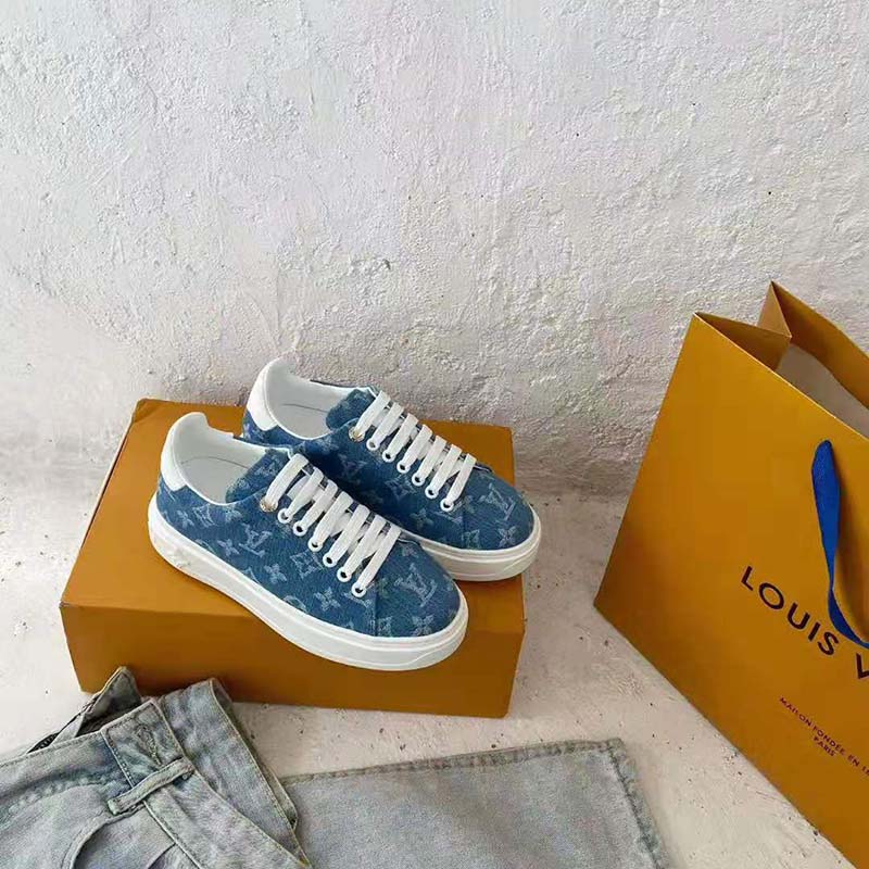 Louis Vuitton Time Out Sneakers Denim-blue