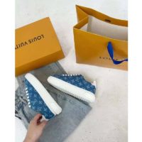 Louis Vuitton Women Time Out Sneaker Blue Monogram Denim