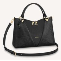 Louis Vuitton Women V Tote MM Embossed Monogram Empreinte Supple Grained Cowhide-Navy