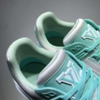 Men LV Trainer Sneaker Monogram-Embossed Calf Leather-Green