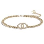 Chanel Women Belt Metal & Strass Gold & Crystal