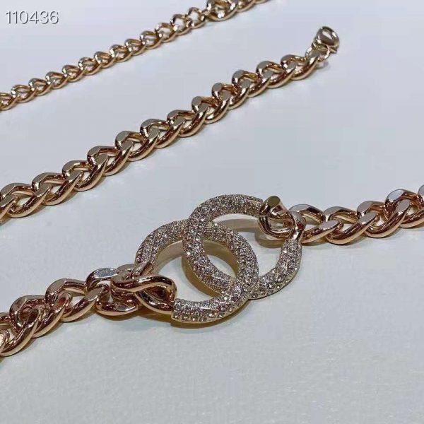 Chanel Women Belt Metal & Strass Gold & Crystal (7)