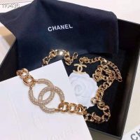 Chanel Women Belt Metal & Strass Gold & Crystal
