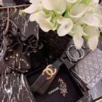 Chanel Women Calfskin & Gold-Tone Metal Black Belt - immagine 4