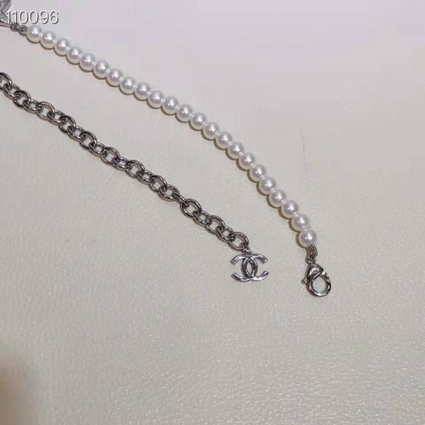Chanel Women Gold-Tone Metal Pearls & Strass Silver & Crystal Belt (10)