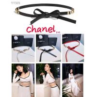 Chanel Women Lambskin & Gold Metal Black Belt