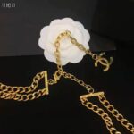 Chanel Women Metal & Natural Stones Gold Blue Red & Orange Belt - Image 9