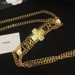 Chanel Women Metal & Natural Stones Gold Blue Red & Orange Belt - Image 8