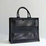 Dior Women Dior Book Tote Black Mesh Embroidery 'Christian Dior' - Imagen 4