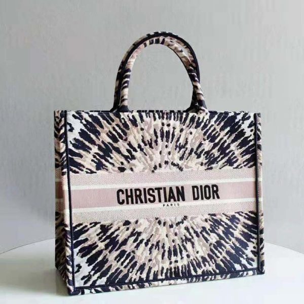 Dior Women Dior Book Tote Multicolor Tie & Dior Embroidery (4)