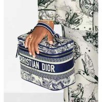 Dior Women DiorTravel Vanity Case Blue Toile De Jouy Embroidery