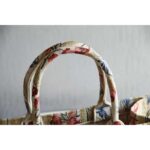 Dior Women Small Book Tote Beige Multicolor Hibiscus Metallic Thread Embroidery - Image 15