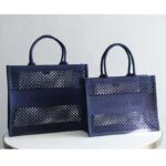 Dior Women Small Dior Book Tote Blue Mesh Embroidery - immagine 4