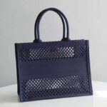 Dior Women Small Dior Book Tote Blue Mesh Embroidery - immagine 3