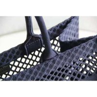 Dior Women Small Dior Book Tote Blue Mesh Embroidery