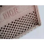 Dior Women Small Dior Book Tote Clay-Colored Mesh Embroidery - Image 8