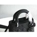 Dior Women Small Lady Dior Bag Black Ultramatte Cannage Calfskin - Image 7