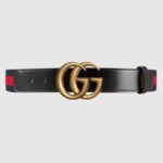 Cintura Gucci GG unisex in nylon con fibbia Doppia G, larghezza 4 cm