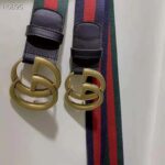 Gucci GG Unisex Nylon Web Belt with Double G Buckle 4 cm Width - immagine 3