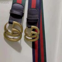 Gucci GG Unisex Nylon Web Belt with Double G Buckle 4 cm Width