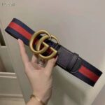 Gucci GG Unisex Nylon Web Belt with Double G Buckle 4 cm Width - immagine 2