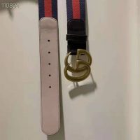 Gucci GG Unisex Nylon Web Belt with Double G Buckle 4 cm Width